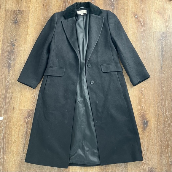 Vintage Long Oversized Black Wool Coat - Picture 1 of 11